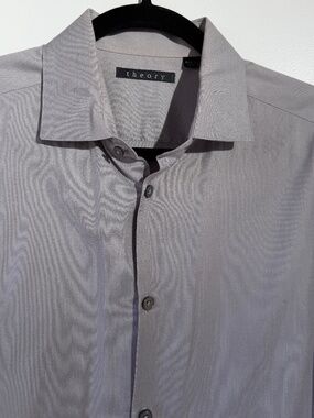 Theory Dress Shirt Long Sleeve | Light Gray | Men's